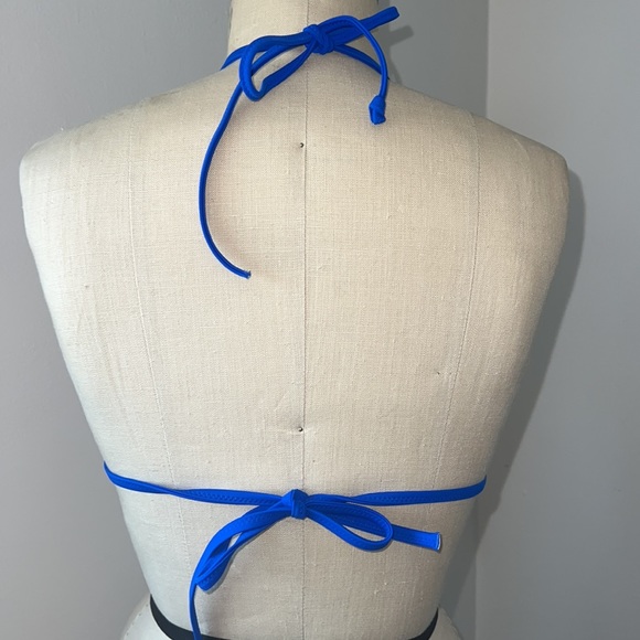 PINK Reversible Blue & Neon Multi-Color Tribal Design Bikini Top Size Small - Picture 4 of 7